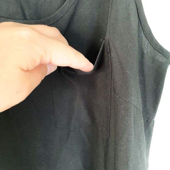 Faded Glory Black Blouse Sleeveless Tank Top Size Small - Picture 3 of 5